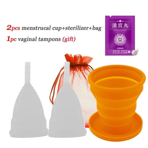Image of 2pcs Menstrual Cup Medical Grade