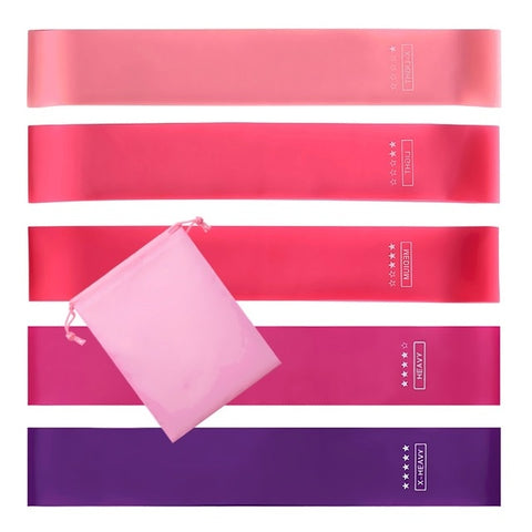 Image of 5pcs Elastic Bands For Fitness Gum Exercise Gym