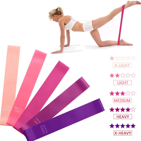 Image of 5pcs Elastic Bands For Fitness Gum Exercise Gym