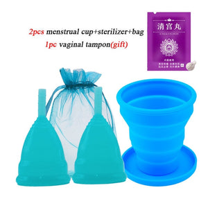 2pcs Menstrual Cup Medical Grade
