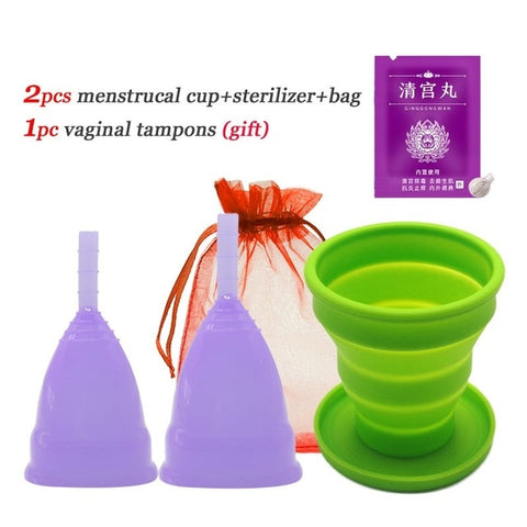 Image of 2pcs Menstrual Cup Medical Grade