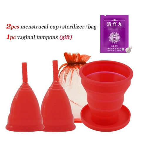 Image of 2pcs Menstrual Cup Medical Grade